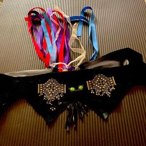 Hand made Leather bohemian Belt . Custom and Handmade  by me bellydance belt